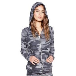 Michael Lauren Revolve Camouflage Long Sleeve Lightweight Zip Up Jacket Size L